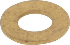 Value Collection - #6 Screw, Brass Standard Flat Washer - 0.147" ID x 5/16" OD, 0.025" Thick, Plain Finish - Apex Tool & Supply
