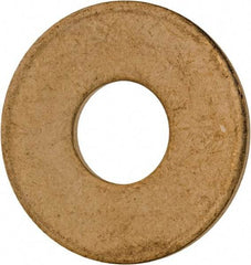 Value Collection - #14 Screw, Brass Standard Flat Washer - 0.26" ID x 11/16" OD, 0.051" Thick, Plain Finish - Apex Tool & Supply