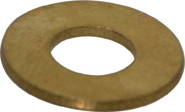 Value Collection - #20 Screw, Brass Standard Flat Washer - 0.334" ID x 3/4" OD, 0.056" Thick, Plain Finish - Apex Tool & Supply