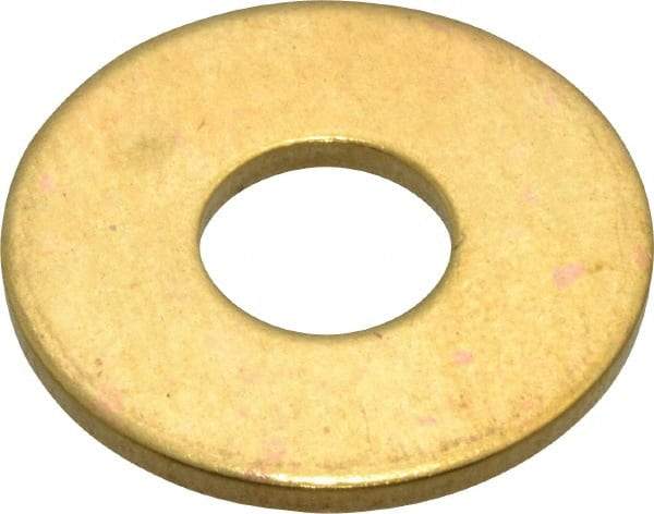 Value Collection - #20 Screw, Brass Standard Flat Washer - 0.339" ID x 7/8" OD, 0.057" Thick, Plain Finish - Apex Tool & Supply