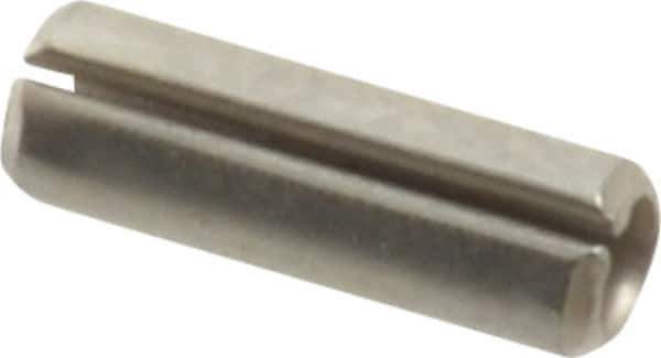 Value Collection - 3/32" Diam x 5/16" Long Slotted Spring Pin - Grade 420 Stainless Steel, Bright Finish - Apex Tool & Supply