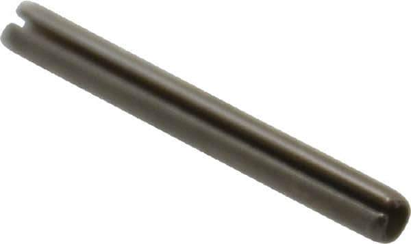 Made in USA - 3/32" Diam x 7/8" Long Slotted Spring Pin - Grade 420 Stainless Steel, Bright Finish - Apex Tool & Supply