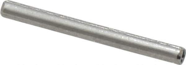 Made in USA - 3/32" Diam x 1" Long Slotted Spring Pin - Grade 420 Stainless Steel, Bright Finish - Apex Tool & Supply