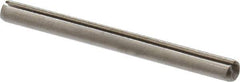 Made in USA - 3/32" Diam x 1-1/8" Long Slotted Spring Pin - Grade 420 Stainless Steel, Bright Finish - Apex Tool & Supply