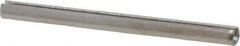Made in USA - 3/32" Diam x 1-1/4" Long Slotted Spring Pin - Grade 420 Stainless Steel, Bright Finish - Apex Tool & Supply