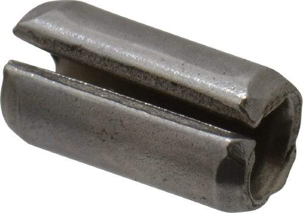 Made in USA - 1/8" Diam x 1/4" Long Slotted Spring Pin - Grade 420 Stainless Steel, Bright Finish - Apex Tool & Supply