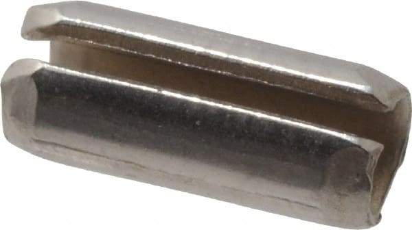 Made in USA - 1/8" Diam x 5/16" Long Slotted Spring Pin - Grade 420 Stainless Steel, Bright Finish - Apex Tool & Supply