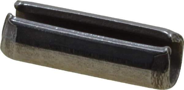 Made in USA - 1/8" Diam x 3/8" Long Slotted Spring Pin - Grade 420 Stainless Steel, Bright Finish - Apex Tool & Supply