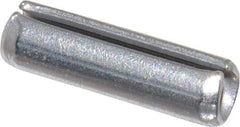 Made in USA - 1/8" Diam x 7/16" Long Slotted Spring Pin - Grade 420 Stainless Steel, Bright Finish - Apex Tool & Supply