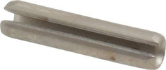 Made in USA - 1/8" Diam x 9/16" Long Slotted Spring Pin - Grade 420 Stainless Steel, Bright Finish - Apex Tool & Supply