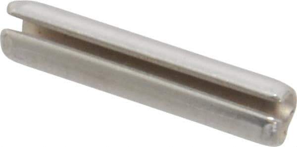 Made in USA - 1/8" Diam x 5/8" Long Slotted Spring Pin - Grade 420 Stainless Steel, Bright Finish - Apex Tool & Supply