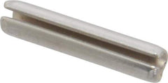 Made in USA - 1/8" Diam x 5/8" Long Slotted Spring Pin - Grade 420 Stainless Steel, Bright Finish - Apex Tool & Supply