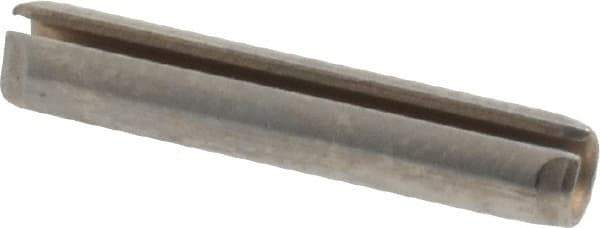 Made in USA - 1/8" Diam x 11/16" Long Slotted Spring Pin - Grade 420 Stainless Steel, Bright Finish - Apex Tool & Supply