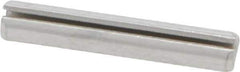 Made in USA - 1/8" Diam x 3/4" Long Slotted Spring Pin - Grade 420 Stainless Steel, Bright Finish - Apex Tool & Supply