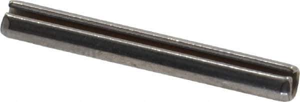 Made in USA - 1/8" Diam x 1" Long Slotted Spring Pin - Grade 420 Stainless Steel, Bright Finish - Apex Tool & Supply