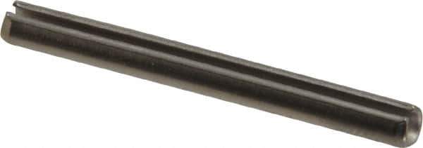 Made in USA - 1/8" Diam x 1-1/4" Long Slotted Spring Pin - Grade 420 Stainless Steel, Bright Finish - Apex Tool & Supply