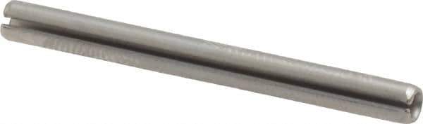 Made in USA - 1/8" Diam x 1-3/8" Long Slotted Spring Pin - Grade 420 Stainless Steel, Bright Finish - Apex Tool & Supply
