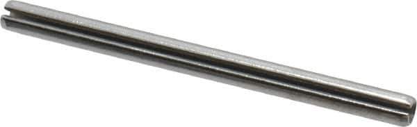 Made in USA - 1/8" Diam x 1-3/4" Long Slotted Spring Pin - Grade 420 Stainless Steel, Bright Finish - Apex Tool & Supply