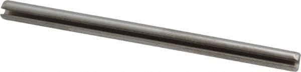 Made in USA - 1/8" Diam x 2" Long Slotted Spring Pin - Grade 420 Stainless Steel, Bright Finish - Apex Tool & Supply