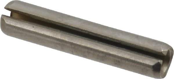 Made in USA - 5/32" Diam x 3/4" Long Slotted Spring Pin - Grade 420 Stainless Steel, Bright Finish - Apex Tool & Supply