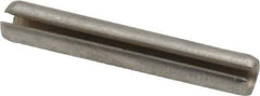 Made in USA - 5/32" Diam x 1" Long Slotted Spring Pin - Grade 420 Stainless Steel, Bright Finish - Apex Tool & Supply