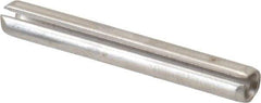 Made in USA - 5/32" Diam x 1-1/4" Long Slotted Spring Pin - Grade 420 Stainless Steel, Bright Finish - Apex Tool & Supply
