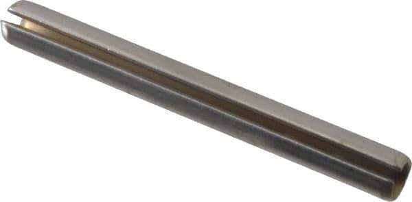 Made in USA - 5/32" Diam x 1-1/2" Long Slotted Spring Pin - Grade 420 Stainless Steel - Apex Tool & Supply