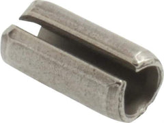 Made in USA - 3/16" Diam x 3/8" Long Slotted Spring Pin - Grade 420 Stainless Steel, Bright Finish - Apex Tool & Supply