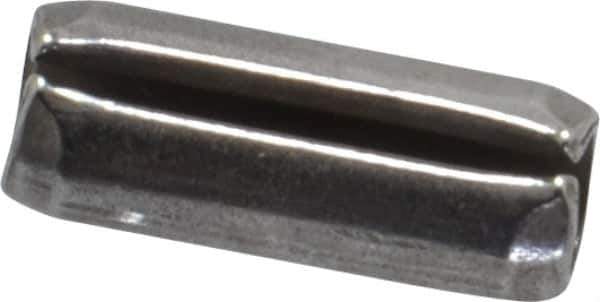 Made in USA - 3/16" Diam x 1/2" Long Slotted Spring Pin - Grade 420 Stainless Steel, Bright Finish - Apex Tool & Supply