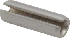 Made in USA - 3/16" Diam x 9/16" Long Slotted Spring Pin - Grade 420 Stainless Steel, Bright Finish - Apex Tool & Supply