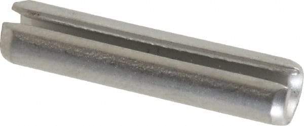 Made in USA - 3/16" Diam x 7/8" Long Slotted Spring Pin - Grade 420 Stainless Steel, Bright Finish - Apex Tool & Supply