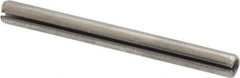 Made in USA - 3/16" Diam x 2" Long Slotted Spring Pin - Grade 420 Stainless Steel, Bright Finish - Apex Tool & Supply