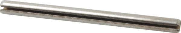 Made in USA - 3/16" Diam x 2-1/2" Long Slotted Spring Pin - Grade 420 Stainless Steel, Bright Finish - Apex Tool & Supply