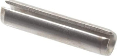 Made in USA - 7/32" Diam x 1" Long Slotted Spring Pin - Grade 420 Stainless Steel, Bright Finish - Apex Tool & Supply