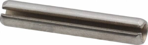 Made in USA - 7/32" Diam x 1-1/4" Long Slotted Spring Pin - Grade 420 Stainless Steel, Bright Finish - Apex Tool & Supply