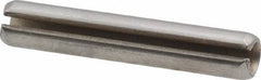 Made in USA - 7/32" Diam x 1-1/4" Long Slotted Spring Pin - Grade 420 Stainless Steel, Bright Finish - Apex Tool & Supply