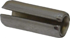 Made in USA - 1/4" Diam x 5/8" Long Slotted Spring Pin - Grade 420 Stainless Steel, Bright Finish - Apex Tool & Supply