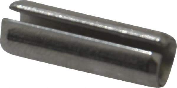 Made in USA - 1/4" Diam x 3/4" Long Slotted Spring Pin - Grade 420 Stainless Steel, Bright Finish - Apex Tool & Supply