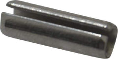 Made in USA - 1/4" Diam x 3/4" Long Slotted Spring Pin - Grade 420 Stainless Steel, Bright Finish - Apex Tool & Supply