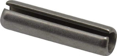 Made in USA - 1/4" Diam x 1" Long Slotted Spring Pin - Grade 420 Stainless Steel, Bright Finish - Apex Tool & Supply