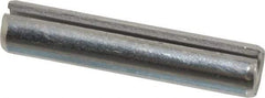 Made in USA - 1/4" Diam x 1-1/4" Long Slotted Spring Pin - Grade 420 Stainless Steel, Bright Finish - Apex Tool & Supply