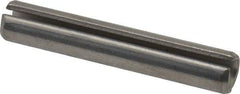 Made in USA - 1/4" Diam x 1-1/2" Long Slotted Spring Pin - Grade 420 Stainless Steel, Bright Finish - Apex Tool & Supply