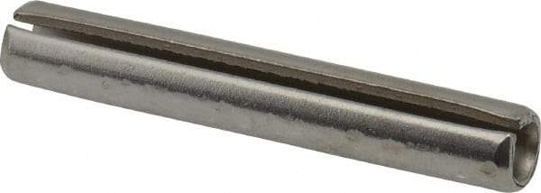 Made in USA - 5/16" Diam x 2" Long Slotted Spring Pin - Grade 420 Stainless Steel, Bright Finish - Apex Tool & Supply