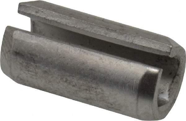 Value Collection - 3/8" Diam x 3/4" Long Slotted Spring Pin - Grade 420 Stainless Steel, Bright Finish - Apex Tool & Supply