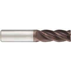 3/16x3/16x3/8x2 4Fl Carbide RF100 Diver End Mill-.015 Rad-Cylindrical Shank-nano-Si - Apex Tool & Supply