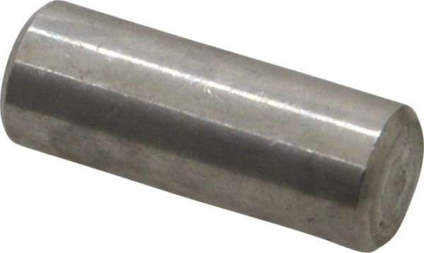 Value Collection - 3/8" Diam x 1" Pin Length 18-8 Stainless Steel Standard Dowel Pin - Bright Finish - Apex Tool & Supply