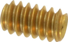 Value Collection - #6-32 UNC, 1/4" OAL, Cup Point Set Screw - Brass, 1/16" Key - Apex Tool & Supply