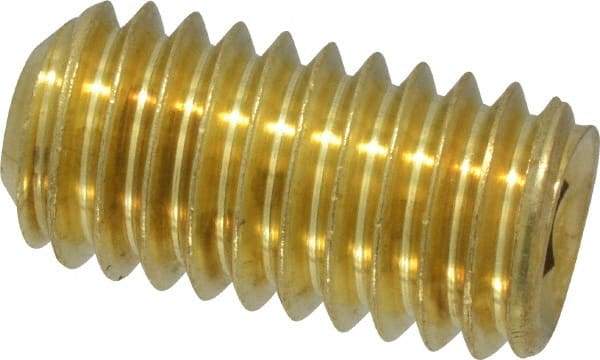 Value Collection - 3/8-16 UNC, 3/4" OAL, Cup Point Set Screw - Brass, 3/16" Key - Apex Tool & Supply