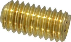 Value Collection - 3/8-16 UNC, 3/4" OAL, Cup Point Set Screw - Brass, 3/16" Key - Apex Tool & Supply