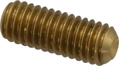 Value Collection - 3/8-16 UNC, 1" OAL, Cup Point Set Screw - Brass, 3/16" Key - Apex Tool & Supply